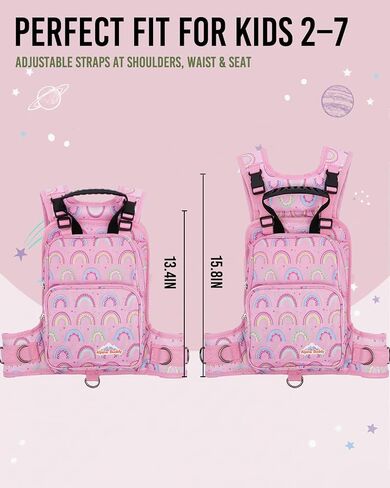 Ski Harness for Kids, Snowboard Harness Trainer, Ski Leash for Kid with Removable Seat & Reinforced Lift Handle in Kuwait
