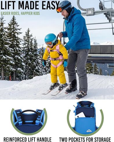 Ski Harness for Kids, Snowboard Harness Trainer, Ski Leash for Kid with Removable Seat & Reinforced Lift Handle in Kuwait