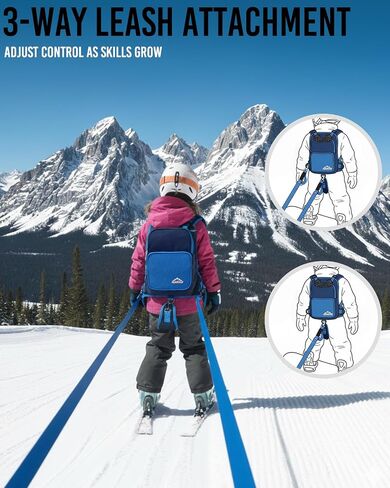 Ski Harness for Kids, Snowboard Harness Trainer, Ski Leash for Kid with Removable Seat & Reinforced Lift Handle in Kuwait