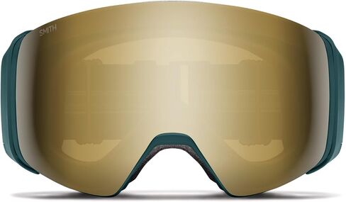 SMITH 4D MAG Snow Goggles – Adult Ski & Snowboarding Goggles with BirdsEye Vision, Anti-Fog Performance & 100% UV Protection – for Men & Women – True Blue Glitch, ChromaPop Everyday Blue Mirror in Kuwait