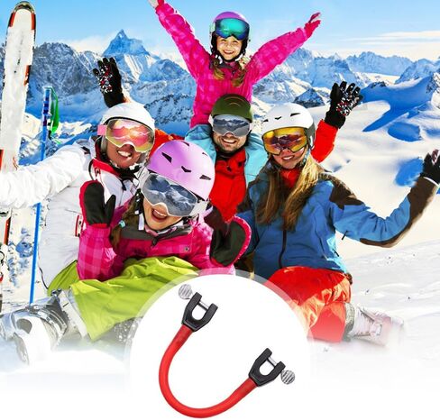 Ski Connector 1 Piece Ski Trainer Red Ski Training Aid for Beginners Ski Support Tool Ideal for Learning Skiing Skills in Kuwait