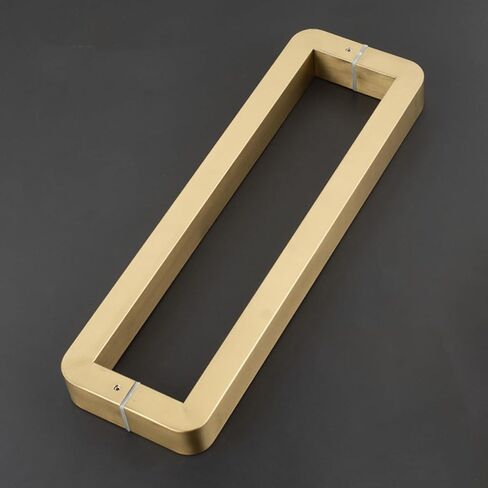 Gold Stainless Steel Push Pull Door Handle, 24.6" Square Replacement for Commercial Swing & Double Sided Glass Doors, Durable Hardware for Modern Interiors in Kuwait