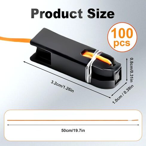 20PCS 20-inch (50 cm) Pure Copper Connecting Cables with Safety Clips, Suitable for DIY Electronic Control Systems and Stage Effects. in Kuwait