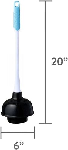 Toilet Plunger with 16-inch Ergonomic Plastic Handle, 1 piece in Kuwait
