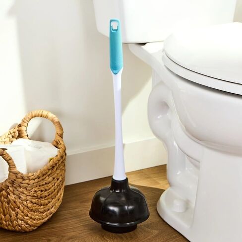 Toilet Plunger with 16-inch Ergonomic Plastic Handle, 1 piece in Kuwait