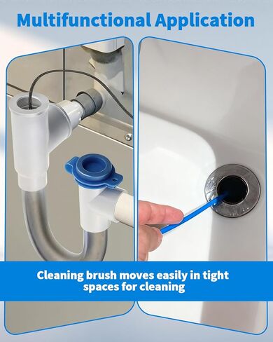 4 PCS Condensate Trap Flexible Drain Brush, 48 Inch Drain Line Cleaning Brush, Condensate Traps Clean for Condensate P-Trap and HVAC Systems in Kuwait