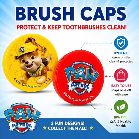 Brush Buddies Paw Patrol Manual Toothbrush and Cup Set for Kids Ages 2+ – Soft Bristles, Easy-Grip Handle, Fun Character Design, Toddler Oral Care Set for Boys and Girls in Kuwait