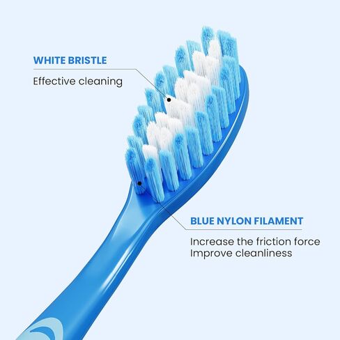 Medium Bristle Toothbrush for Adults, Manual Whitening Brush with Spiral Bristles Removes Smoke, Tea & Coffee Stains – Deep Plaque Clean, Rounded Tips for Gum Safety，5 Pack in Kuwait