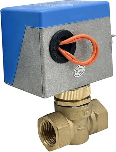 1/2'' 3/4" 1" 2 Way Brass Motorized Globe Valves AC220V Electric Shut-Off Valve 2 Wire Conditioning Water Switch(3/4",220VAC) in Kuwait