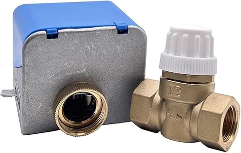 1/2'' 3/4" 1" 2 Way Brass Motorized Globe Valves AC220V Electric Shut-off Valve 2 Wire Conditioning Water Switch(1",24VAC) in Kuwait
