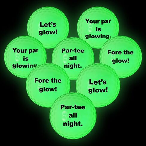 8 Pcs Glow in the Dark Golf Balls with Funny Words for Sports Fluorescent Luminous Golf Ball for Night Practice Men and Women in Kuwait