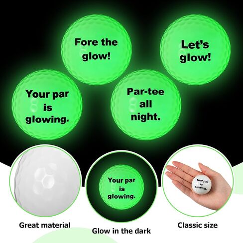 8 Pcs Glow in the Dark Golf Balls with Funny Words for Sports Fluorescent Luminous Golf Ball for Night Practice Men and Women in Kuwait