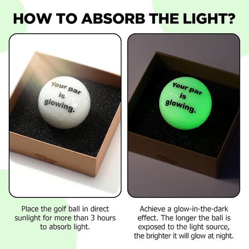 8 Pcs Glow in the Dark Golf Balls with Funny Words for Sports Fluorescent Luminous Golf Ball for Night Practice Men and Women in Kuwait