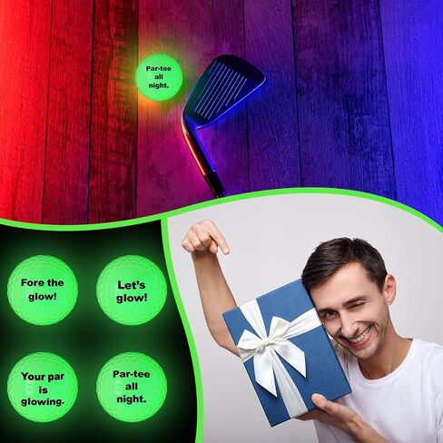 8 Pcs Glow in the Dark Golf Balls with Funny Words for Sports Fluorescent Luminous Golf Ball for Night Practice Men and Women in Kuwait