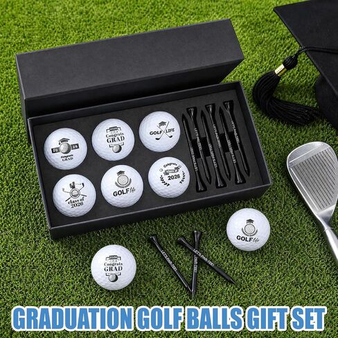 6 Pack Funny Golf Balls Class of 2026 Gifts Set with Balls Tees & Gift Box, Celebrate Senior Night Party Decorations, High School Graduation Gifts for Golf Lovers Souvenirs in Kuwait