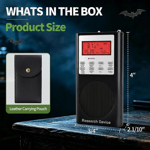 Spirit Communication Box for Ghost Hunting, Paranormal Investigation Device with Adjustable Am/Fm Forward & Reverse Sweep, Temperature Sensor, Backlit Display in Kuwait