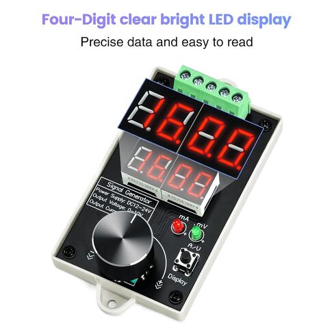 مولد إشارة Briidea قابل للتعديل، مخرج تيار مستمر 0-10 فولت / 4-20 مللي أمبير، شاشة LCD، اختبار الجهد والتيار الدقيق للأغراض الصناعية والمختبرية in Kuwait