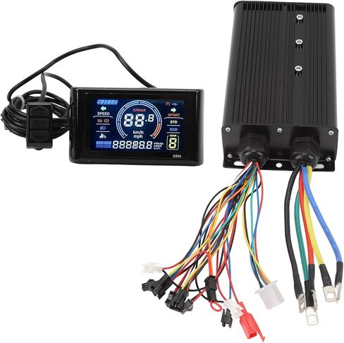 Dioche مجموعة التحكم 5000W فرش السيارات مجموعة التحكم 80A 60V 72V 2000W إلى 5000W التحويل مع شاشة LCD S966 وخانق تعديل السرعة 20X in Kuwait