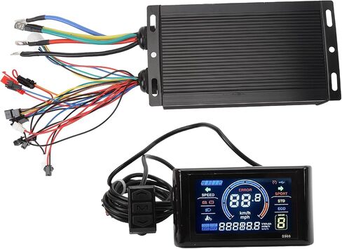 Dioche مجموعة التحكم 5000W فرش السيارات مجموعة التحكم 80A 60V 72V 2000W إلى 5000W التحويل مع شاشة LCD S966 وخانق تعديل السرعة 20X in Kuwait