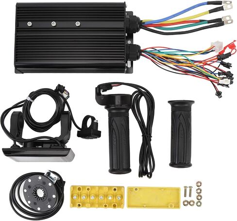 Dioche مجموعة التحكم 5000W فرش السيارات مجموعة التحكم 80A 60V 72V 2000W إلى 5000W التحويل مع شاشة LCD S966 وخانق تعديل السرعة 20X in Kuwait