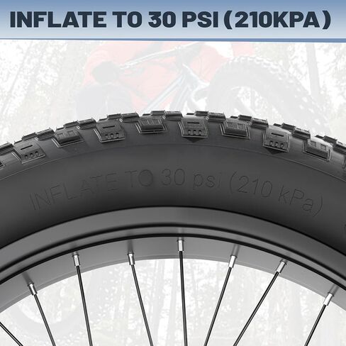 إطار WEEROCK EBike مقاس 20 × 4.0 بوصة، عبوتان من إطارات استبدال الدراجة الدهنية القابلة للطي مع أنابيب داخلية، عالية الأداء مقاومة للاهتراء، إطار خفيف للطرق الوعرة لدراجة كهربائية مقاس 20 بوصة، دراجة MTB سميكة، دراجة ثلاثية العجلات in Kuwait