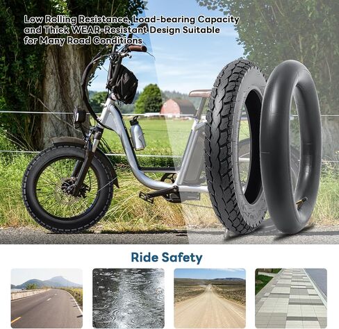 16x3.0/79-305 Bike Tire and Tube, 16 x 3.0 Tire Tube with Angled Valve Stem, 16x3.0 Tires Compatible with E-Bikes Electric Scooters Pitbike Motorcycle Dirt Bike Trike Unicycle and Folding Bike(1 Set) in Kuwait
