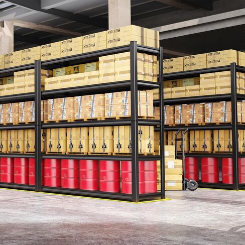 Set of 4 All Metal Garage Shelving - 2050 lbs 5 Tier Storage Shelves, Adjustable Heavy Duty Metal Shelving Unit and Storage Large Rack, Utility Steel Shelf for Warehouse Industrial Pantry 71"x46"x20" in Kuwait