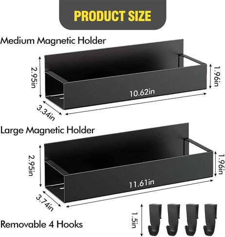 Magnetic Spray Can Holder, 2-Pack Magnetic Spray Bottle Holder and Toolbox Accessories for Garage and Workspace, Wall Mounted Rack for Aerosol Cans, Spray Bottles, Spray Paint Organizer (2) in Kuwait