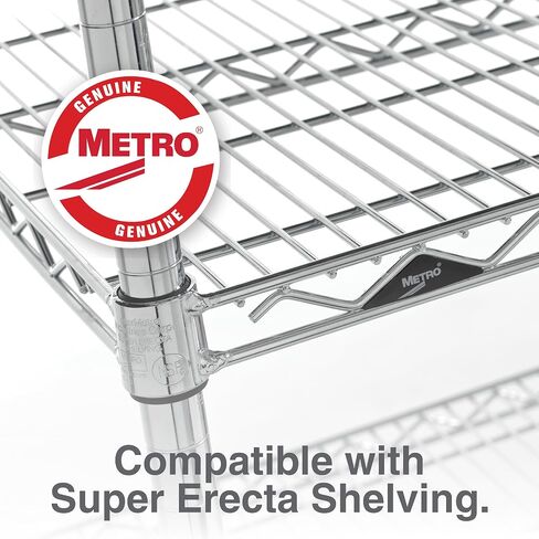 Metro Super Erecta SiteSelect 74P Stationary Wire Shelving Posts - 1" Diameter x 74-1/2" Height - Chrome Plated Steel Shelving Poles with Adjustable Leveling Bolt - Pack of 4 in Kuwait