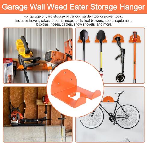 Weed Eater Rack Garage Wall Organizer, Garage Tool Organizer Weedeater Hanger Wall Mount For String Trimmer Hanger, Hedge Trimmer Rack Garden Tool Organizer (2 Pack) in Kuwait
