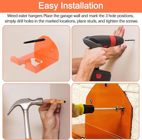 Weed Eater Rack Garage Wall Organizer, Garage Tool Organizer Weedeater Hanger Wall Mount For String Trimmer Hanger, Hedge Trimmer Rack Garden Tool Organizer (2 Pack) in Kuwait