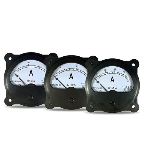 62T51 Pointer AC Ammeter Black Circular 5A 10A 20A 30A 50A 75/100 150 200 300 CT Transformer Marine 1Pcs(AC 250-5A) in Kuwait
