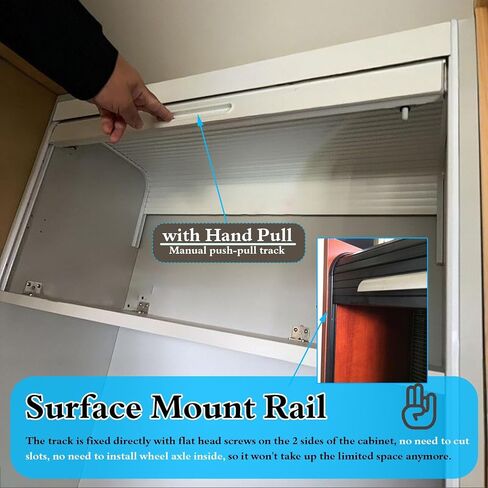 Custom Size Tambour Sliding Door Kit for Commercial Kitchen Cabinets - 20'' 28'' 36'' 44'' 48'' Wide Appliance Storage Solutions, Ideal for Sideboards (40 x 30 Inch) in Kuwait