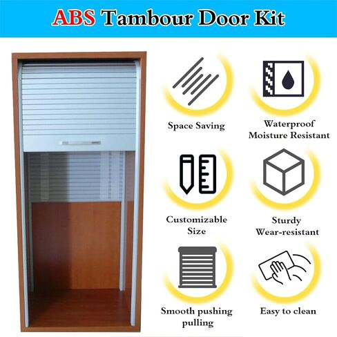 Custom Size Tambour Sliding Door Kit for Commercial Kitchen Cabinets - 20'' 28'' 36'' 44'' 48'' Wide Appliance Storage Solutions, Ideal for Sideboards (40 x 30 Inch) in Kuwait