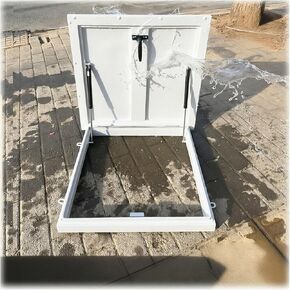 40x40in Open Roof Hatch Door - Durable Galvanized/Aluminum Steel Plate for Roof Maintenance - Ideal for Warehouses & Shopping Malls (Gray, 20-40in Options) in Kuwait