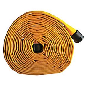 خرطوم حريق بسترة واحدة من Key Fire، أصفر، معرف 1-1/2 بوصة، 50 قدمًا، ضغط انفجار 650 رطل لكل بوصة مربعة، موصلات ألومنيوم M x F NST in Kuwait