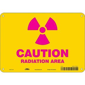 Radiation Safety Sign,Plastic,7" H in Kuwait