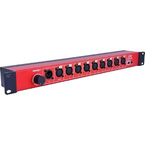 8 منافذ فاصل / مكبر صوت / عازل DMX معزول بصريًا | مؤشر LED، ضوء عمل USB قابل للتعديل، وظيفة عرض DMX، قابل للتركيب على حامل مقاس 19 بوصة، XLR-5PIN in Kuwait