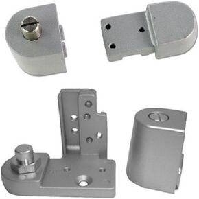 مجموعة مفصلات محورية علوية وسفلية على طراز Kawneer من Pacific Doorware لباب واجهة المتجر من نوع Adams Rite التجاري، اختر التسليم واللمسة النهائية (اليد اليمنى من الألومنيوم) in Kuwait