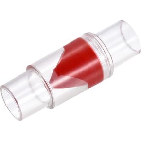 Non Return One Way Check Valve 20mm 28mm Dia GPPS Plastic Inline Hose Connector Red Clear for Water Tank Pump(25x74mm) in Kuwait