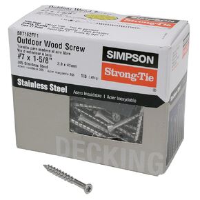 Simpson Strong-Tie S07162FT1 Trim-Head Screw, 6-Lobe Drive — #7 x 1-5/8 in. T-15 Type 305 (1 lb.) in Kuwait