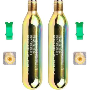 2Pack 24G Co2 Cartridge Cylinder for Life Vest, Accessory for C02 PFD Rearming Kit, for Auto/Manual Inflating Life Jacket, for Adult, Used for Fishing, Surfing, Sea/Ocean Activities in Kuwait