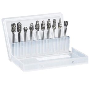 Tungsten Carbide Rotary Burr 10pcs Carving Burr Bits Double Diamond Cut Tools for Wood Stone Carving Steel Metal Working in Saudi Arabia