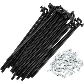 1 Set Universal Bicycle Spokes 12G 100mm Length Bike Wheel Spokes Nipple Black Carbon Steel in Kuwait