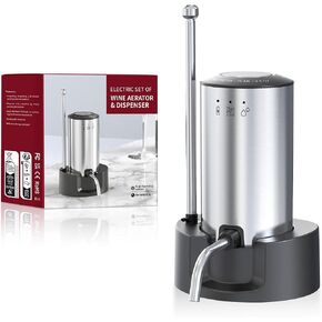 Wine Aerator Electric Wine Decanter Automatic Wine Aerator,Wine Dispenser Wine pourer with Rechargeable for Christmas, parties, weddings, dates (Black) in Saudi Arabia
