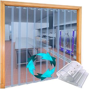 This Transparent PVC Door Strip Curtain Kit for Walk-in Coolers & Freezers Vinyl Vertical Blinds for Temperature Control Energy Efficient Plastic Door Solution in Kuwait
