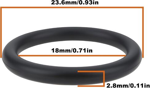 10pcs Waverunner Cylinder O Rings 93210-18417-00 18x23.6x2.8mm Compatible with Yamaha AR210 SX210 SX230 in Kuwait