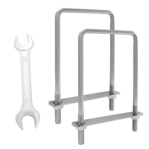4 Sets M8 Square U-Bolts, 1.5 Inch Wide, M8 x 40 x 100mm Stainless Steel U-Bolts with Wrenches in Kuwait