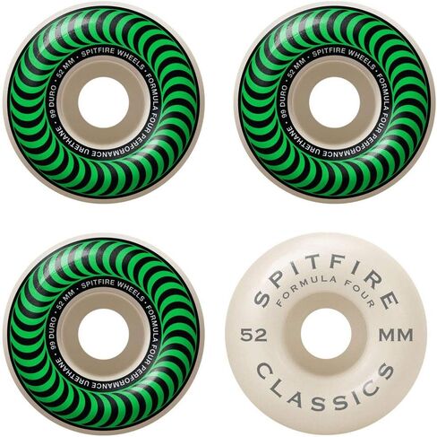 Spitfire Skateboard Wheels F4 Classics 99A Green/White 52mm in Kuwait