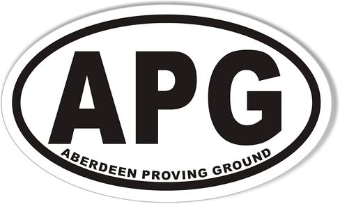APG Aberdeen Proving Ground Oval Bumper Sticker in Kuwait